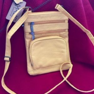 Yellow Leather Crossbody Bag